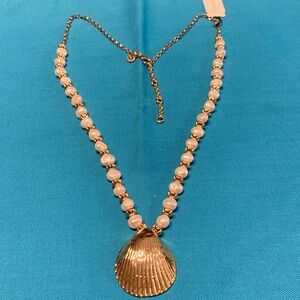 Talbots Gold and Pearl Shell Necklace